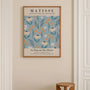Wildflowers poster styled in minimalist home office with calm botanical decor
