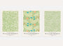 William Morris green botanical pattern poster set of 3 in wallpaper style decor