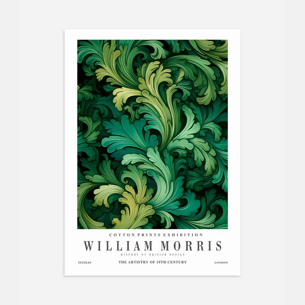 William Morris Poster – Grüne Pflanzenornamente