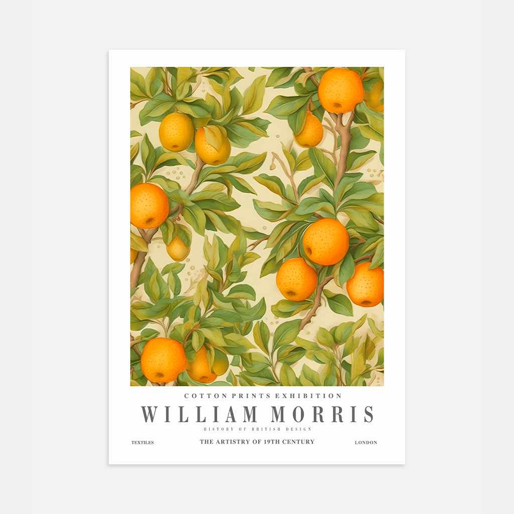 Obstposter im Stil von William Morris