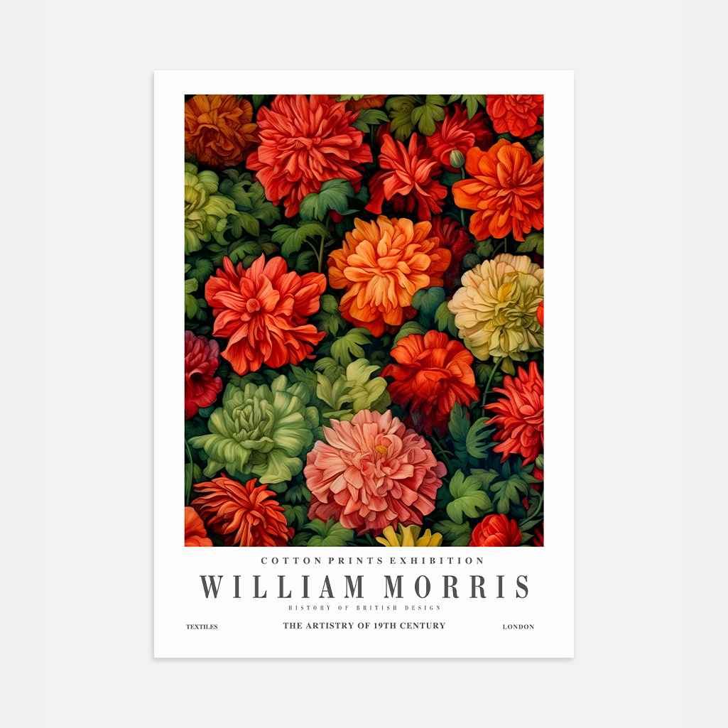 Poster – Arts-&-Crafts Blumenmuster