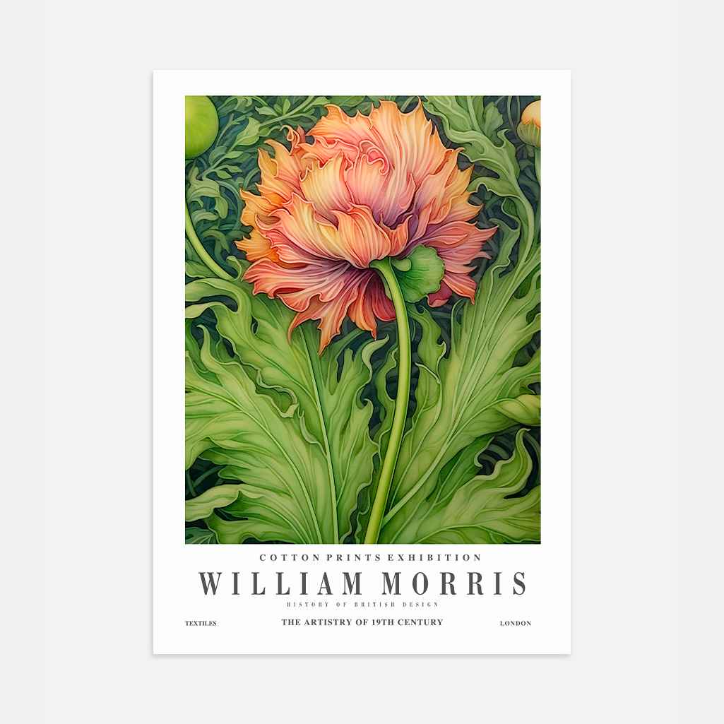 Dekoratives Blumenposter – Ästhetik von William Morris