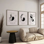 Zen circle brush stroke poster set with calm neutral tones